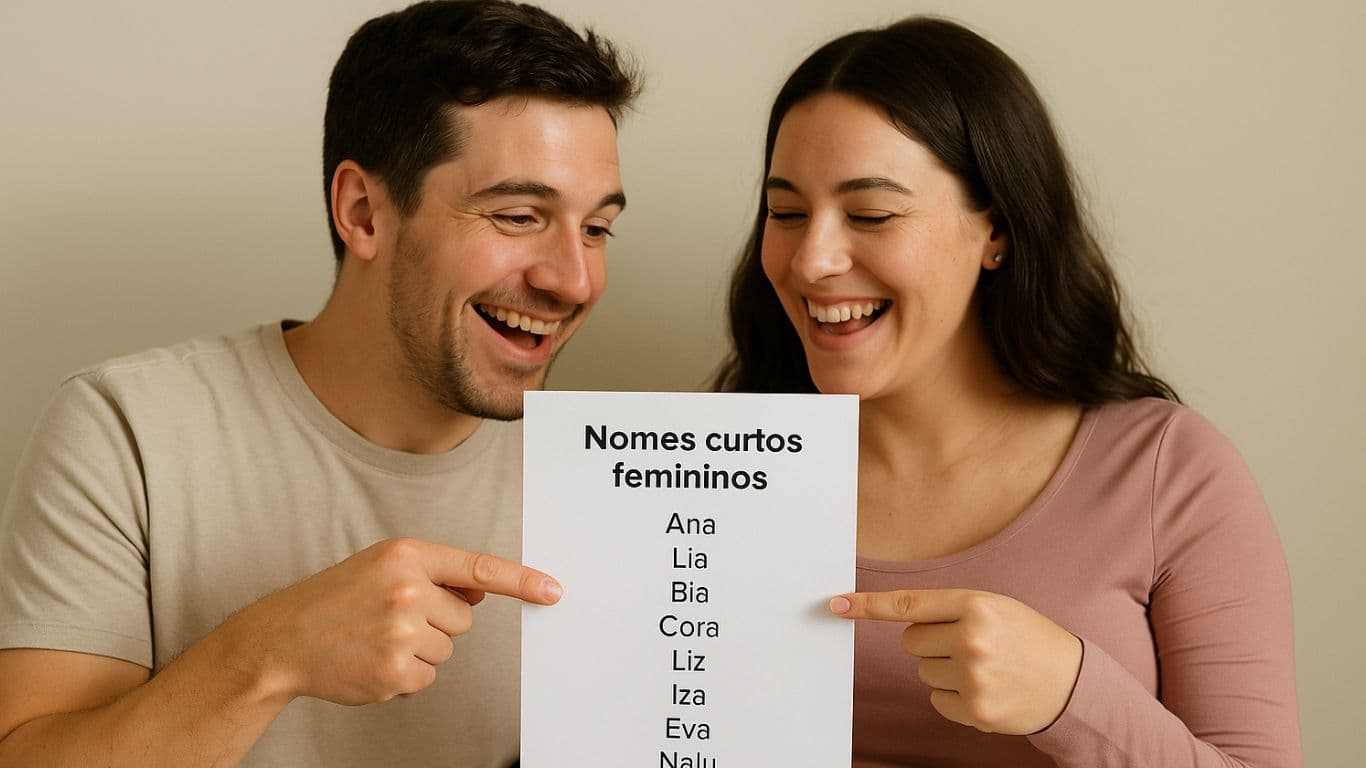 casal grávidos segurando a lista de nomes curtos femininos